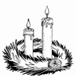 Color by Number Advent Wreath Coloring Pages 2