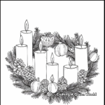 Color by Number Advent Wreath Coloring Pages 3
