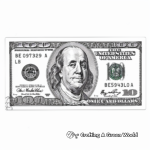 Color by Number Dollar Bill Coloring Pages 1