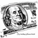 Color by Number Dollar Bill Coloring Pages 2