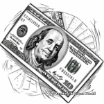 Color by Number Dollar Bill Coloring Pages 4