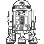 Color-By-Number R2D2 Coloring Pages 1