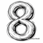 Color by Numbers: Number 8 Coloring Page 1