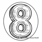 Color by Numbers: Number 8 Coloring Page 4