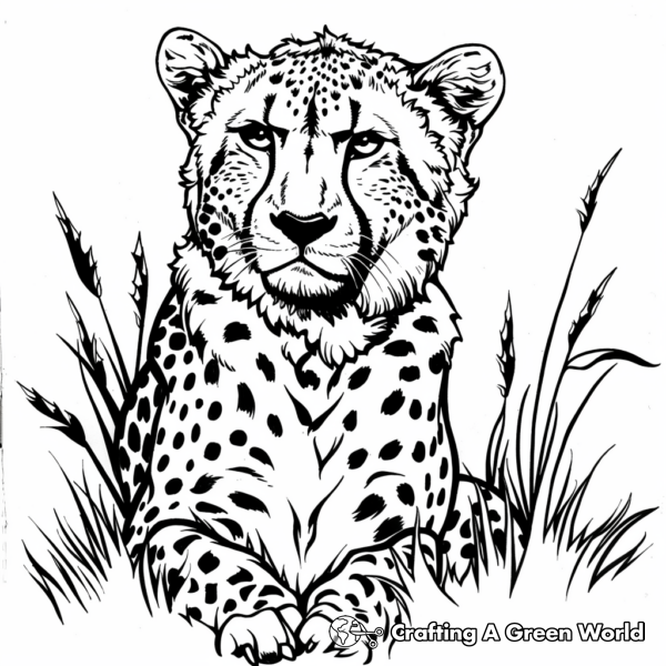 Cheetah And Lion Coloring Pages