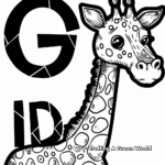 Color the Giraffe's Spots: Spot Pattern Coloring Pages 1