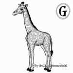 Color the Giraffe's Spots: Spot Pattern Coloring Pages 2