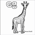 Color the Giraffe's Spots: Spot Pattern Coloring Pages 3