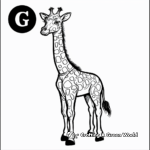 Color the Giraffe's Spots: Spot Pattern Coloring Pages 4