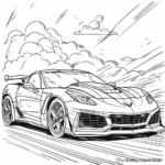Color the Power: Corvette ZR1 Coloring Pages 1