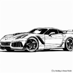 Color the Power: Corvette ZR1 Coloring Pages 4