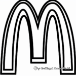 Colorable McDonald's Logo Pages 3