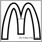 Colorable McDonald's Logo Pages 4