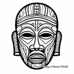Colorful African Mask Coloring Pages 3