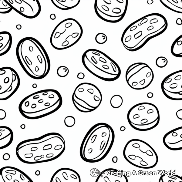 Colorful Assortment of Jellybeans Coloring Pages 1