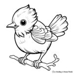 Colorful Baby Bird from Exotic Paradise Coloring Pages 3