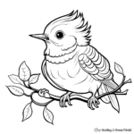 Colorful Baby Bird from Exotic Paradise Coloring Pages 4
