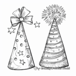 Colorful Cone-Shaped Party Hat Coloring Pages 4