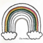 Colorful Felt Rainbow Coloring Pages 1