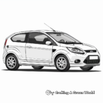 Colorful Ford Fiesta Supermini Coloring Pages 1