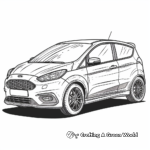 Colorful Ford Fiesta Supermini Coloring Pages 2