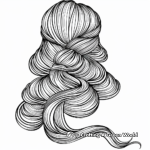 Colorful Hair Streaks Coloring Pages 1