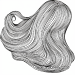Colorful Hair Streaks Coloring Pages 3