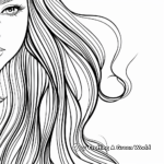 Colorful Hair Streaks Coloring Pages 4