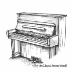 Colorful Keyboard Piano Coloring Pages 2