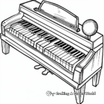 Colorful Keyboard Piano Coloring Pages 4