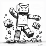 Colorful Lego Minecraft Villager Coloring Pages 1