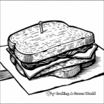 Colorful Nutella Sandwich Coloring Pages 1