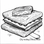 Colorful Nutella Sandwich Coloring Pages 2
