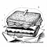 Colorful Nutella Sandwich Coloring Pages 3