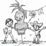 Colorful Pinata Fiesta Coloring Pages 2