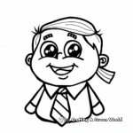 Colorful Striped Tie Coloring Sheets 1