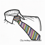 Colorful Striped Tie Coloring Sheets 3