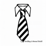 Colorful Striped Tie Coloring Sheets 4