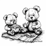 Colorful Teddy Bear Picnic Coloring Pages 2