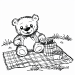 Colorful Teddy Bear Picnic Coloring Pages 4