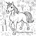 Colorful Unicorn Birthday Parade Coloring Pages 4