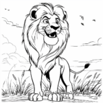 Coloring Pages Featuring the African Lion 1