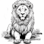 Coloring Pages Featuring the African Lion 2
