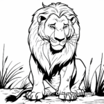 Coloring Pages Featuring the African Lion 3