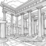Coloring Pages Featuring the Interior of the Temple 2