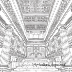 Coloring Pages Featuring the Interior of the Temple 3