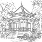 Coloring Pages of Buddhist Temples 1