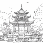 Coloring Pages of Buddhist Temples 2