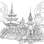 Coloring Pages of Buddhist Temples 3