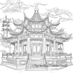 Coloring Pages of Buddhist Temples 4